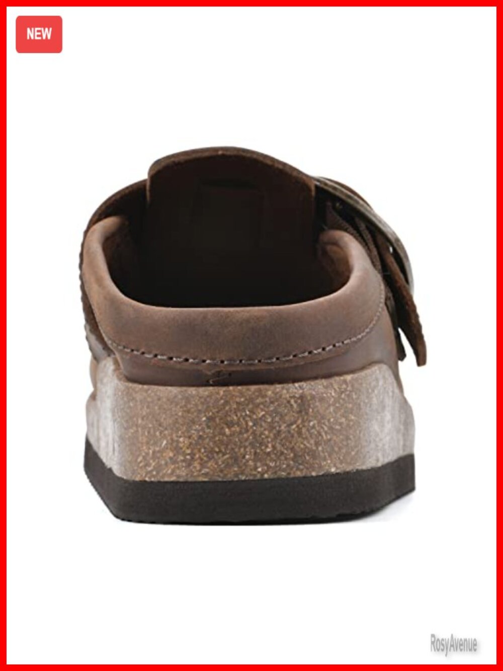 White Mountain Bueno Leather Mule with Buckle and Cork Footbed - Picture 5 of 6